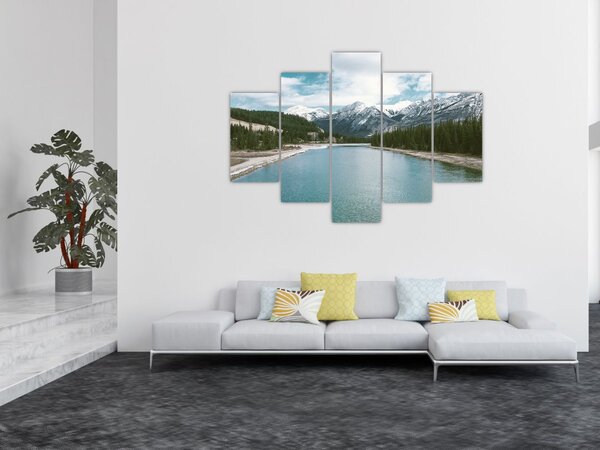 Tablou cu peisaj montan (150x105 cm)