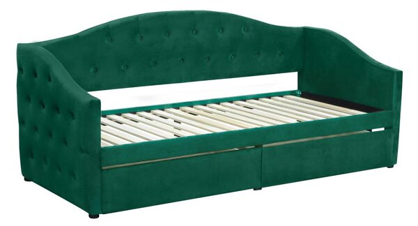 Pat de o persoană (divan) 90 cm Zonas (verde) (cu somieră) (cu sp. depozitare). 1116570