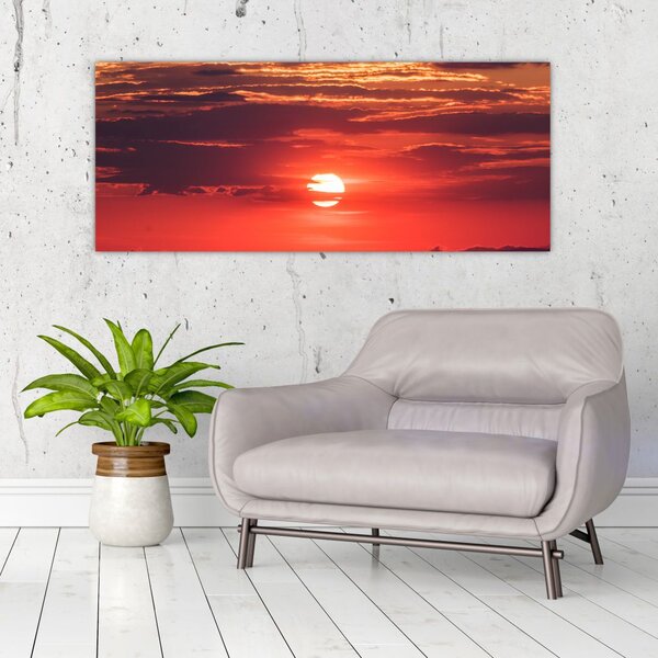 Tablou cu soarele colorat (120x50 cm)