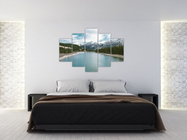 Tablou cu peisaj montan (150x105 cm)