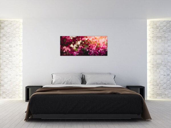 Tablou cu florile tufișului înflorit (120x50 cm)