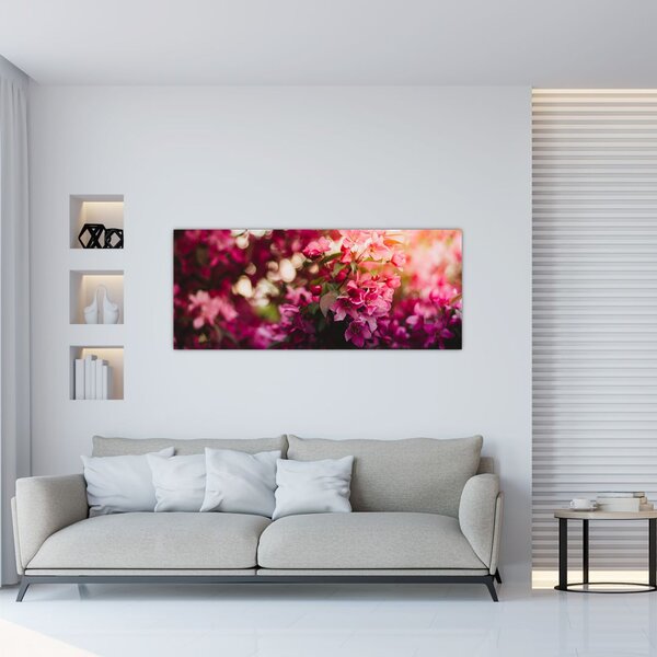 Tablou cu florile tufișului înflorit (120x50 cm)