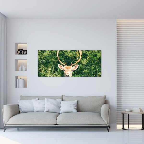 Tablou detaliu cu cap de căprioară (120x50 cm)
