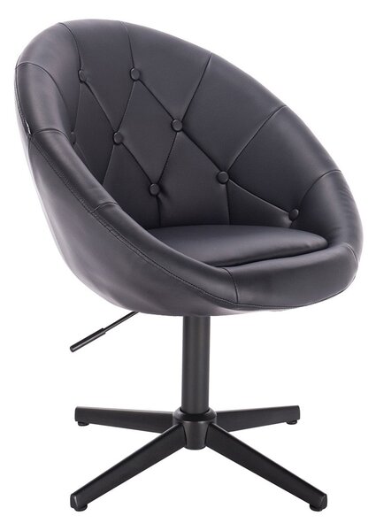 HC8516CROSS Scaun Negru cu Bază Neagră