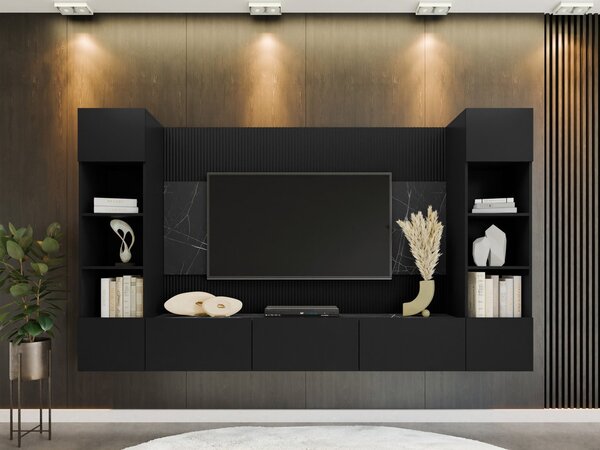 Mobilier living Coprea I (Negru + Marmură negru) . 1104549