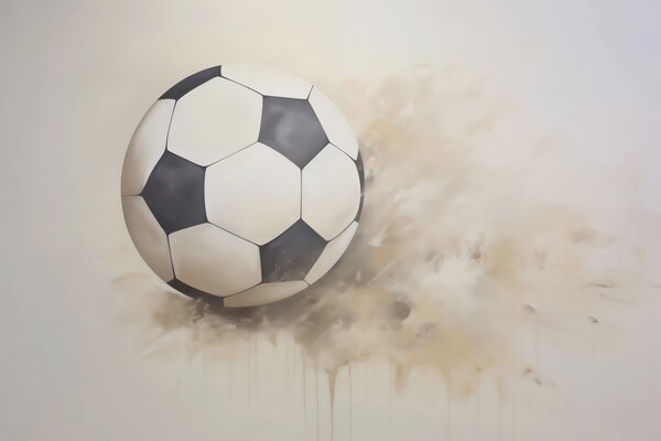 Tapet Pictură reprezentând o minge de fotbal, Fototapet pentru camera unui adolescent, Fototapet Fotbal, w05640 : Uwalls.ro