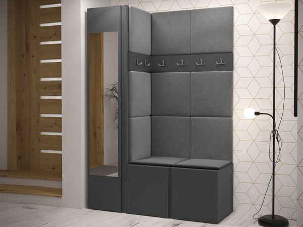 Mobilier hol Tovenaz X (grafit) (cu oglindă). 1104783