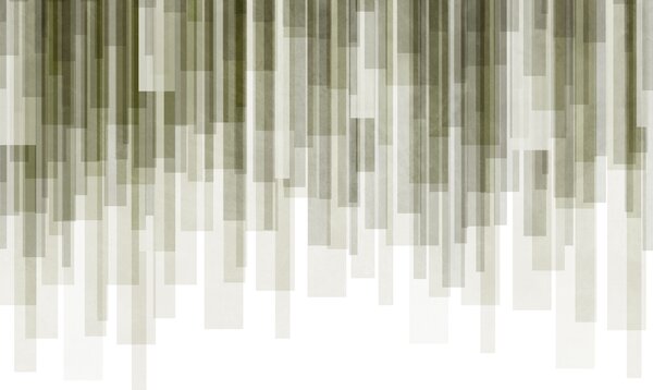 Tapet Dreptunghiuri verticale texturate, cu transparență variabilă și nuanțe de verde, artă abstractă, Fototapet Abstract, w09889 : Uwalls.ro