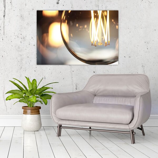 Tablou cu becul aprins (90x60 cm)
