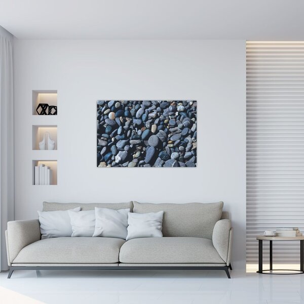 Tabloul cu pietre pe plajă (90x60 cm)