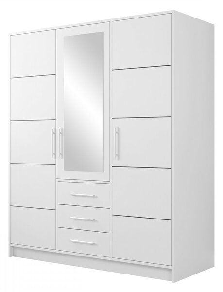 Dulap de haine Lenona D3 (Stejar wellington) (cu oglindă). 1105770
