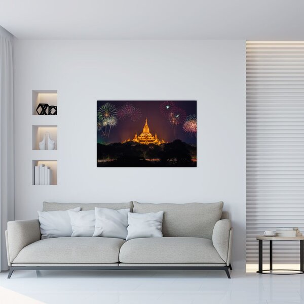 Tablou cu artificii în Asia (90x60 cm)