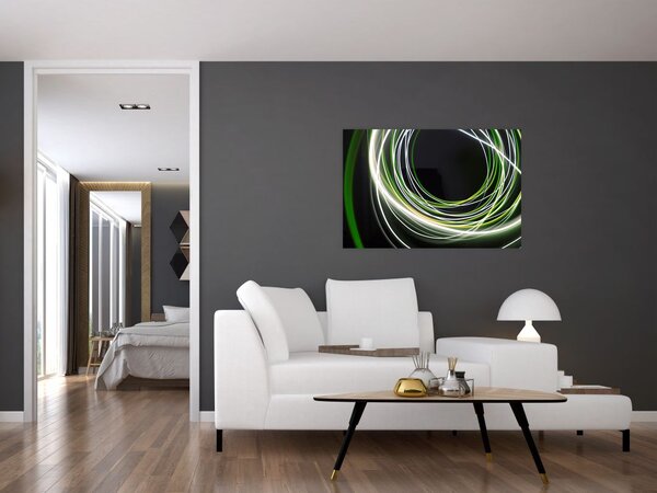 Obraz cu linii verzi (90x60 cm)