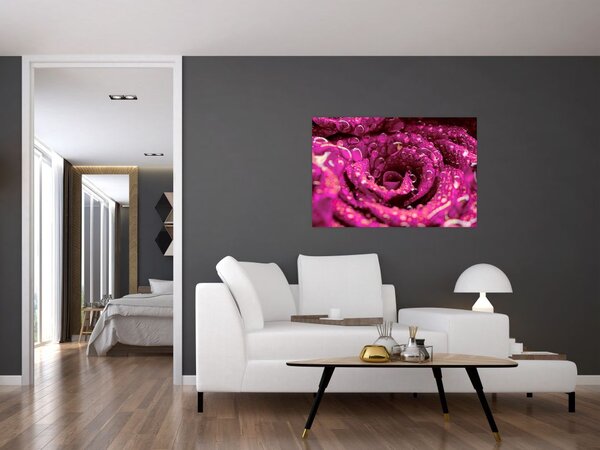 Tabloul cu floarea trandafirului roz (90x60 cm)