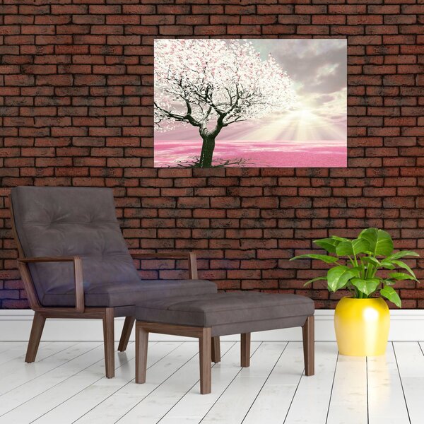 Tabloul copacului roz (90x60 cm)