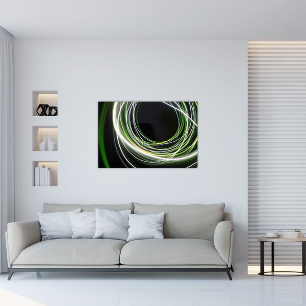 Obraz cu linii verzi (90x60 cm)