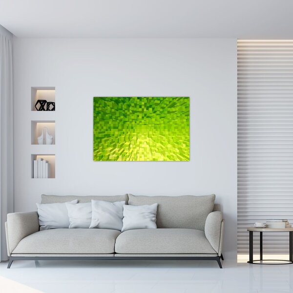Tabloul cuburilor galbenverzui (90x60 cm)