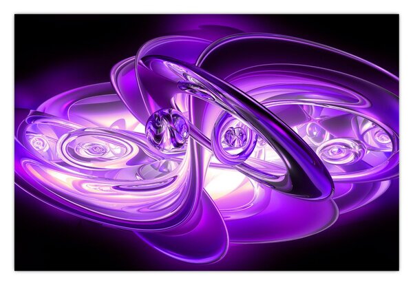 Tabloul fractalilor în violet (90x60 cm)