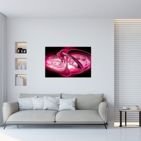 Tabloul cu fractali roz (90x60 cm)