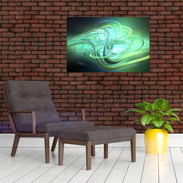 Tabloul cu abstracție verde (90x60 cm)