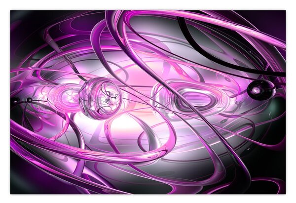 Tabloul cu abstracție frumoasă în violet (90x60 cm)