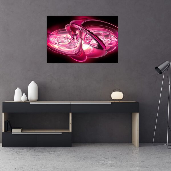 Tabloul cu fractali roz (90x60 cm)