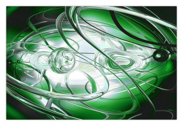Tabloul abstract verde (90x60 cm)