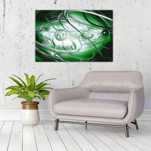 Tabloul abstract verde (90x60 cm)