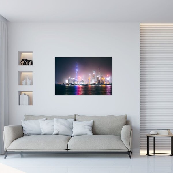 Tabloul Shangai nocturn (90x60 cm)