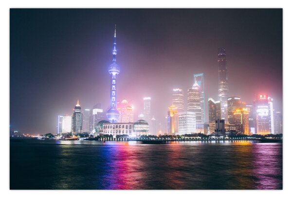 Tabloul Shangai nocturn (90x60 cm)