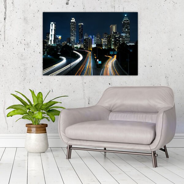 Tabloul metropolei nocturne (90x60 cm)