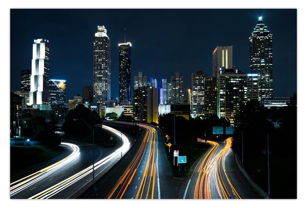 Tabloul metropolei nocturne (90x60 cm)