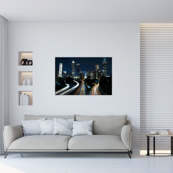 Tabloul metropolei nocturne (90x60 cm)