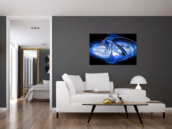 Tabloul abstract albastru (90x60 cm)