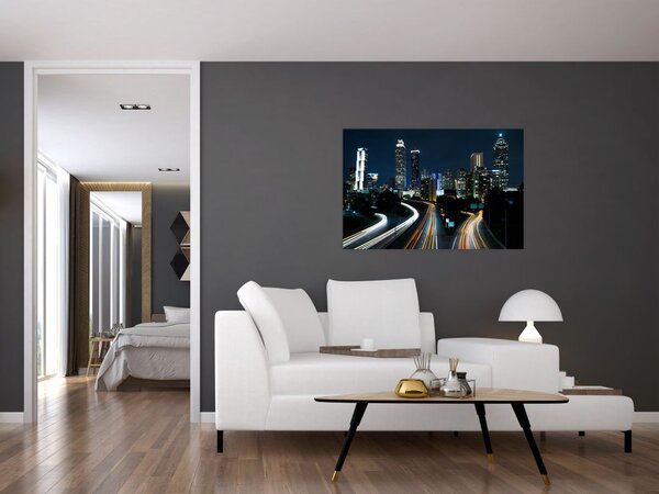 Tabloul metropolei nocturne (90x60 cm)