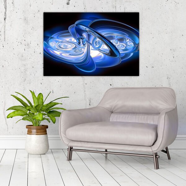 Tabloul abstract albastru (90x60 cm)