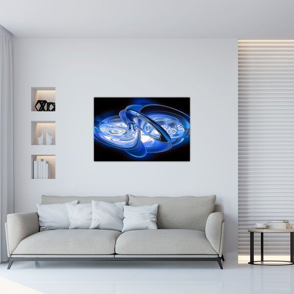 Tabloul abstract albastru (90x60 cm)