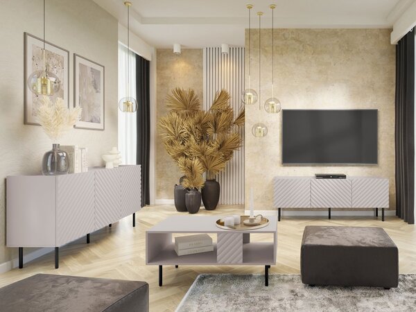 Set mobilier living Grotzi I (Cașmir + Negru) . 1105951