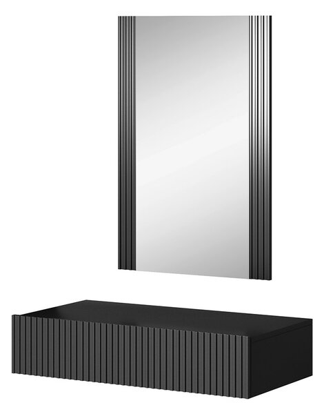Masă de toaletă Teldaruna Grey (antracit) (cu oglindă). 1106147