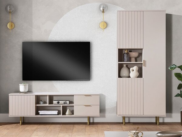 Set mobilier living Newelon III (Cașmir + auriu) . 1105967