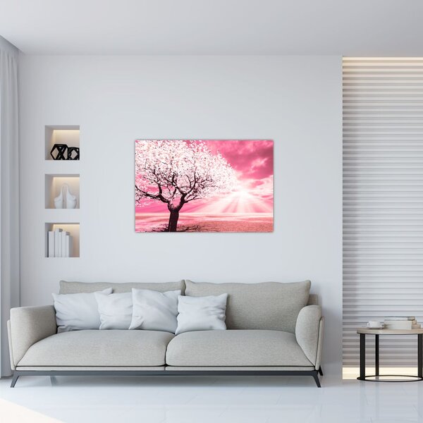 Tabloul cu pomul roz (90x60 cm)