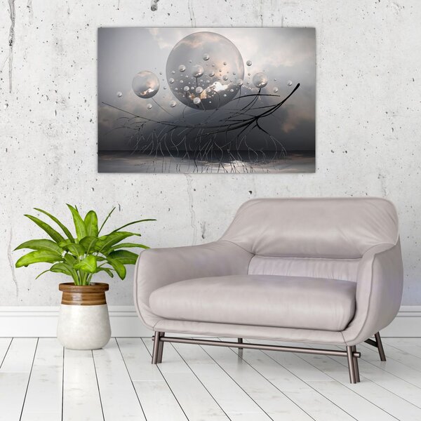 Tabloul bilelor abstracte (90x60 cm)