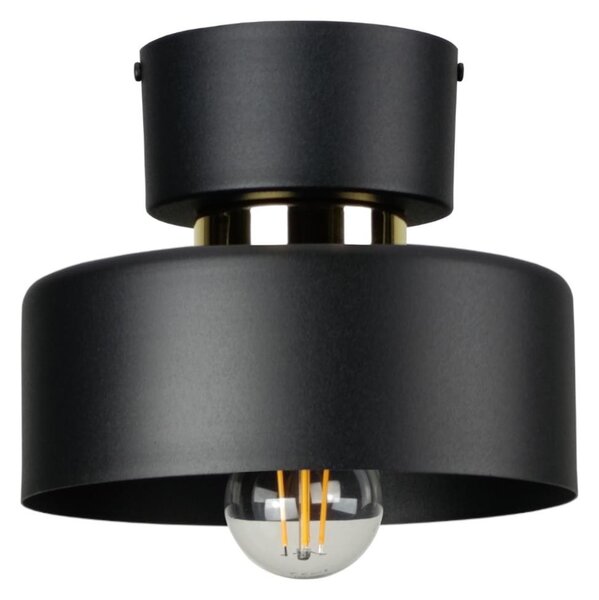 Plafonieră IGNIA 1xE27/60W/230V negru/auriu