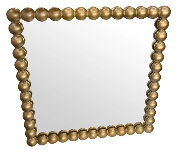 Oglindă decorativa de perete, forma patrata, Auriu