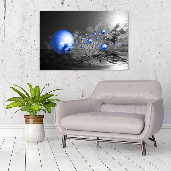 Tabloul bilelor albastru închis (90x60 cm)