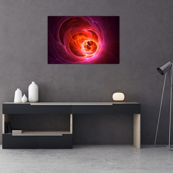 Tabloul modern cu abstracțiune roz (90x60 cm)