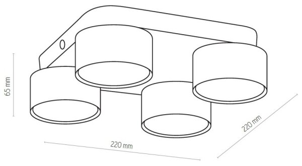 Plafonieră LED SPACE 4xGX53/15W/230V albă