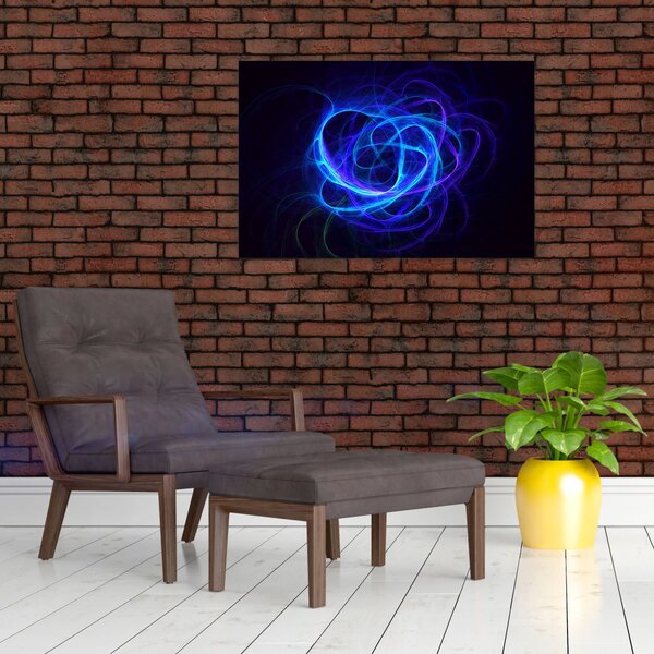 Tabloul cu ghem albastru abstract (90x60 cm)
