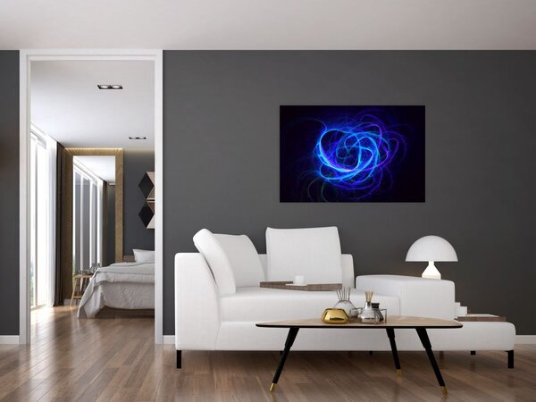 Tabloul cu ghem albastru abstract (90x60 cm)