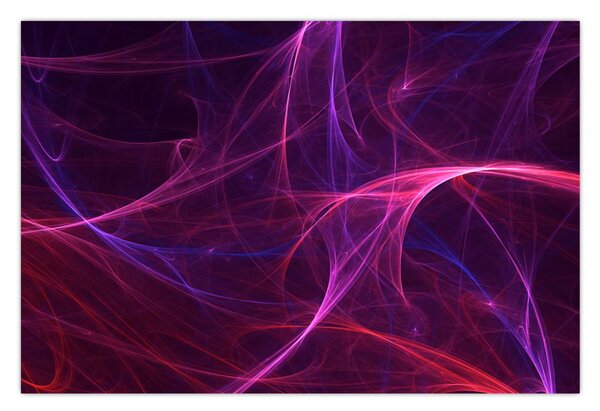 Tabloul abstract cu linii curbe (90x60 cm)